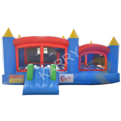 0.55mm PVC Tarpaulin Niños Inflable Salpicador Casa de salto con deslizamiento y castillo de salto