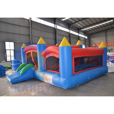0.55mm PVC Tarpaulin Niños Inflable Salpicador Casa de salto con deslizamiento y castillo de salto