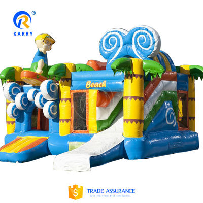 La mejor opción de los soldados, el castillo de salto inflable de lonas de PVC con tobogán