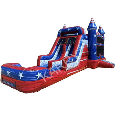 Combo de tobogán inflable y piscina para entretenimiento al estilo británico