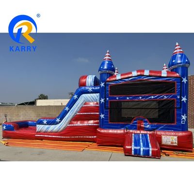 Combo de tobogán inflable y piscina para entretenimiento al estilo británico