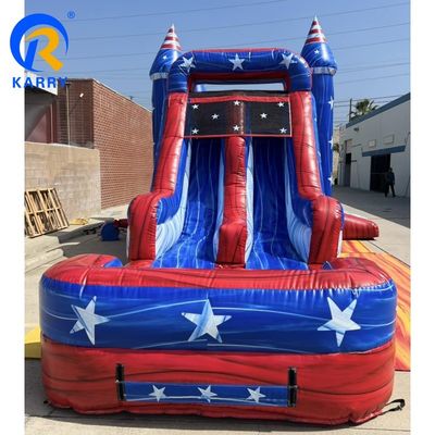 Combo de tobogán inflable y piscina para entretenimiento al estilo británico