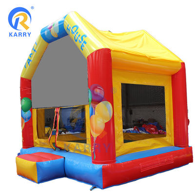 Casa de salto inflable al aire libre con tobogán de agua personalizado Castillo inflable colorido