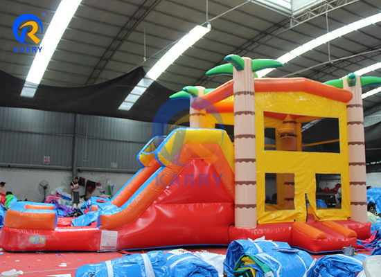 Logotipo personalizado Acceptable Casa de rebote inflable portátil con deslizador y soplador