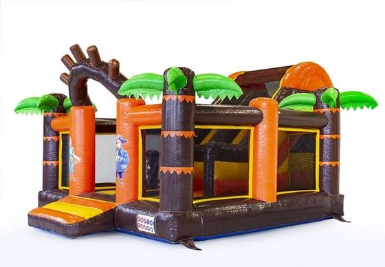 Barco pirata unisex Inflable Castillo de salto Combo de toboganes para niños Jardín al aire libre