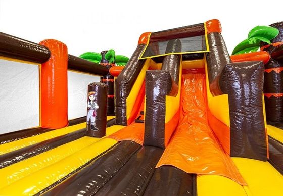 Barco pirata unisex Inflable Castillo de salto Combo de toboganes para niños Jardín al aire libre