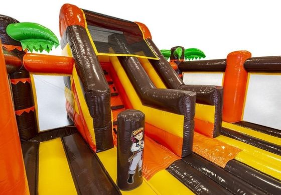 Barco pirata unisex Inflable Castillo de salto Combo de toboganes para niños Jardín al aire libre