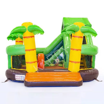 Juego de juguete interactivo para niños estilo hawaiano Palma salto de casa con tobogán acuático