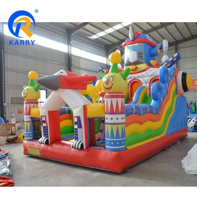 Temática de circo Inflable castillo de salto Combo de toboganes para saltar diversión Capacidad máxima 100-500 kg