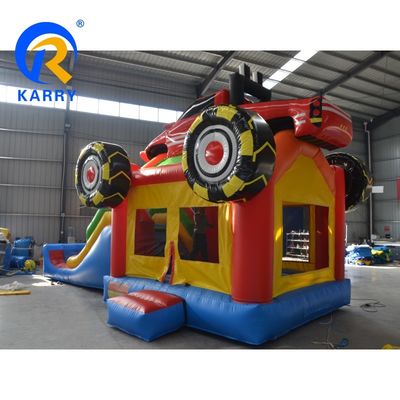 Temática de circo Inflable castillo de salto Combo de toboganes para saltar diversión Capacidad máxima 100-500 kg