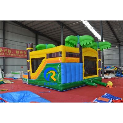Aventura al aire libre para niños Golpeador inflable tobogán acuático con casa de rebote de dinosaurio