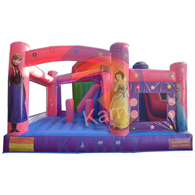 Venda directamente la Princesa Rosa castillo inflable salto casa de rebote para el entretenimiento de los niños