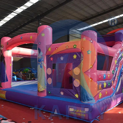Venda directamente la Princesa Rosa castillo inflable salto casa de rebote para el entretenimiento de los niños