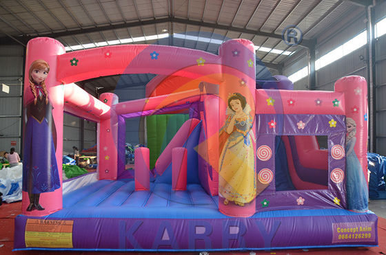 Venda directamente la Princesa Rosa castillo inflable salto casa de rebote para el entretenimiento de los niños