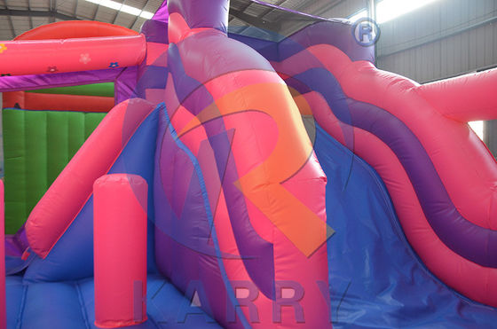 Venda directamente la Princesa Rosa castillo inflable salto casa de rebote para el entretenimiento de los niños