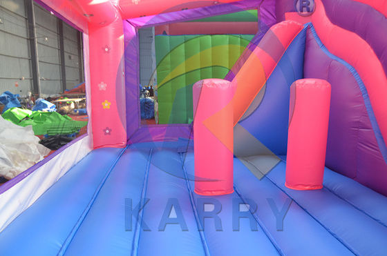 Venda directamente la Princesa Rosa castillo inflable salto casa de rebote para el entretenimiento de los niños