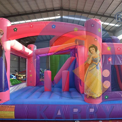 Casa de salto inflables Princesa Rosa Slide Combo para Fiestas Alquiler Expedición rápida