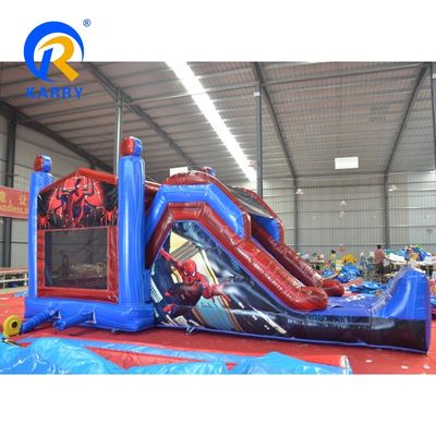 Unisex Spiderman Combo de diapositivas de agua inflable con opción húmeda / seca
