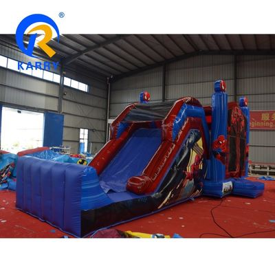 Unisex Spiderman Combo de diapositivas de agua inflable con opción húmeda / seca