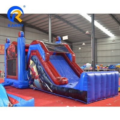Unisex Spiderman Combo de diapositivas de agua inflable con opción húmeda / seca