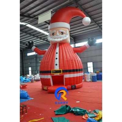 Gran casa de salpicadores inflables para Papá Noel perfecta para niños patio de juego al aire libre