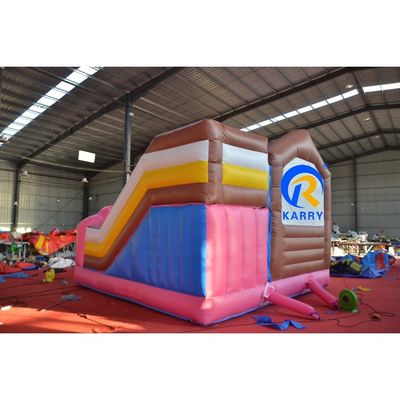 Jardín de juegos para niños inflables de PVC Casa de dulces Casa de rebote Combo tobogán acuático