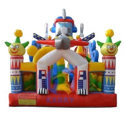 Unisex Commercial Inflatable Robot Castillo Slide Combo con pequeño puerto de cohete Jumper