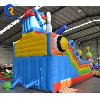 Unisex Commercial Inflatable Robot Castillo Slide Combo con pequeño puerto de cohete Jumper