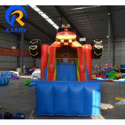 Juego para niños en interiores y exteriores De entretenimiento Coche comercial Castillo inflable Combo con tobogán
