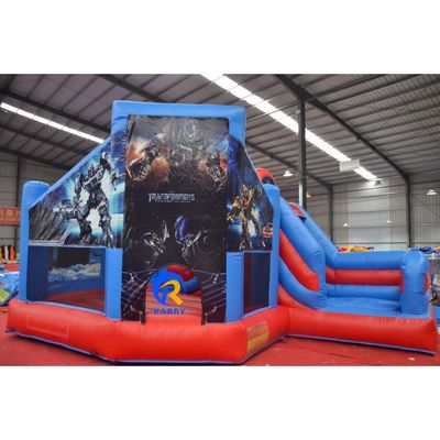 Niños saltador de agua salpicador tema de robot portátil casa de salto inflable con tobogán