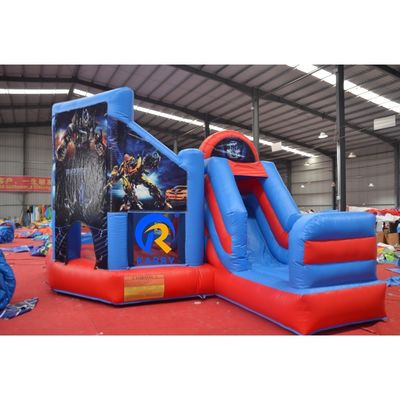 Niños saltador de agua salpicador tema de robot portátil casa de salto inflable con tobogán