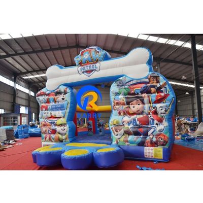 Blower Comercial Inflable Doble Adorable Perro de Patrulla Tema Deslizador Seco para Niños Unisex
