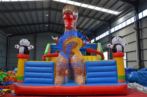 Gran tobogán inflable y casa de salpicadores para Spiderman de grado comercial en el parque 2024