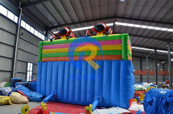 Gran tobogán inflable y casa de salpicadores para Spiderman de grado comercial en el parque 2024