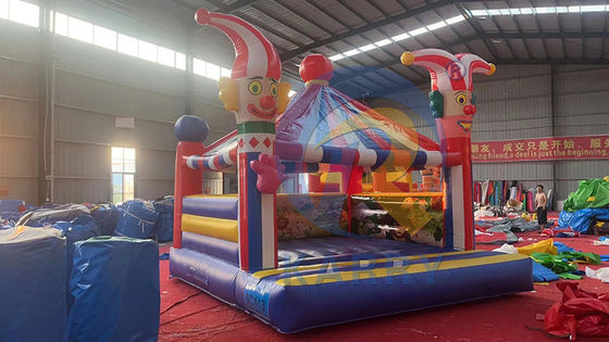 Rango de edad 5-7 años Caramelo inflable Castillo de salto con pequeño tobogán y obstáculo