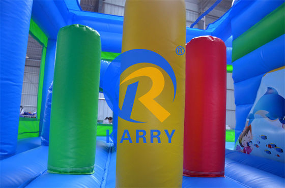 2024 16ft Jumping Inflatable Castle Slide Combo con piscina/Inflable Bouncer Castle