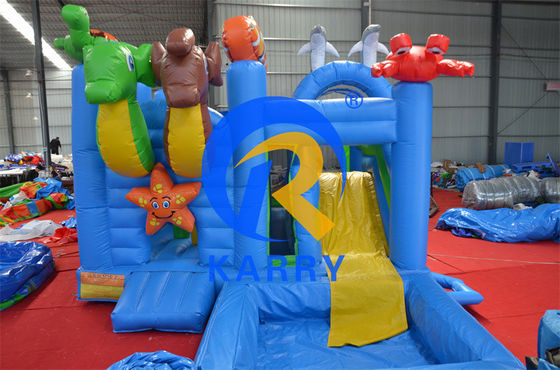 2024 16ft Jumping Inflatable Castle Slide Combo con piscina/Inflable Bouncer Castle