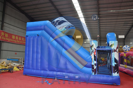 Logotipo personalizado aceptado Casa de rebote inflable con dos diapositivas de acuerdo con sus necesidades