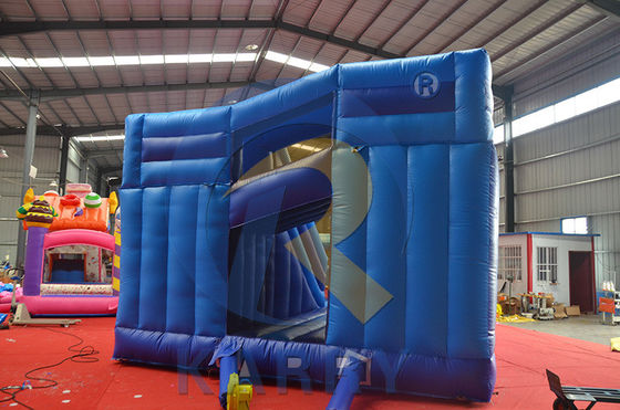 Logotipo personalizado aceptado Casa de rebote inflable con dos diapositivas de acuerdo con sus necesidades