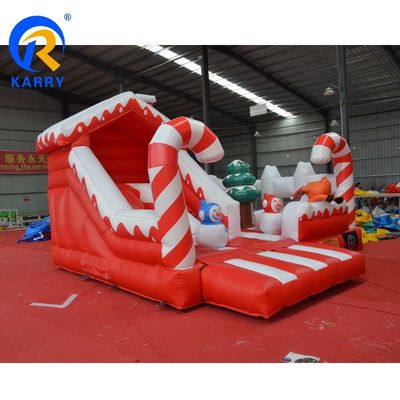 Casa de salto de salpicador de Navidad inflable de color personalizado para niños