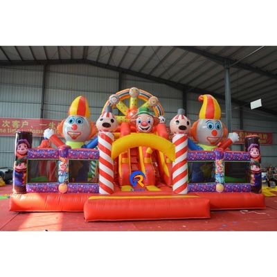 Jardín de juegos para niños inflables con deslizamiento de castillo combo