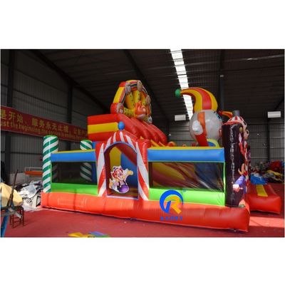 Jardín de juegos para niños inflables con deslizamiento de castillo combo
