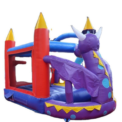 Nuevo diseño de Mini Purple Commercial Outdoor Pequeño monstruo del castillo de salto Slide Combo