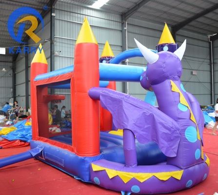 Nuevo diseño de Mini Purple Commercial Outdoor Pequeño monstruo del castillo de salto Slide Combo