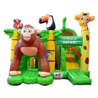 Castillo inflable de color personalizado salto comercial combinado deslizamiento y castillo de rebote