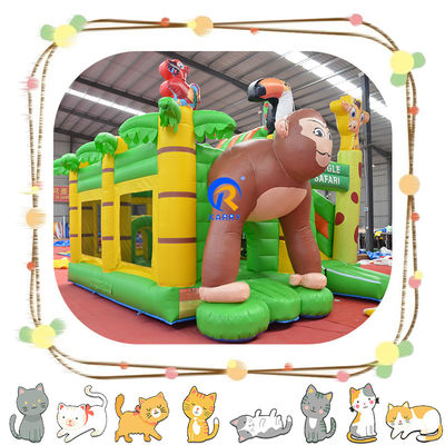 Castillo inflable de color personalizado salto comercial combinado deslizamiento y castillo de rebote
