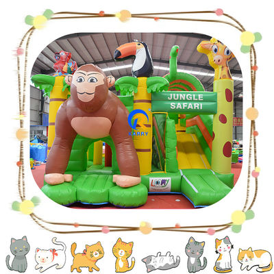 Castillo inflable de color personalizado salto comercial combinado deslizamiento y castillo de rebote