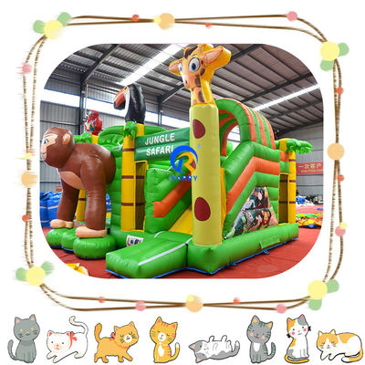 Castillo inflable de color personalizado salto comercial combinado deslizamiento y castillo de rebote