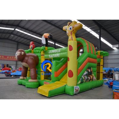 Castillo inflable de color personalizado salto comercial combinado deslizamiento y castillo de rebote