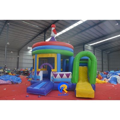 Castillo amarillo Slide Combo Niños Inflables Al aire libre Carrusel Adultos Saltadores Cúpula Tienda